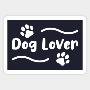 Dog Lover - White Text Sticker